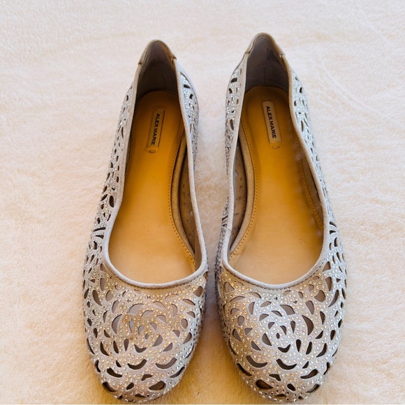 CLEARANCE Alex Marie Metallic Laser-Cut Rhinestone Leather Flats Retails
$69.99 - Picture 3 of 12